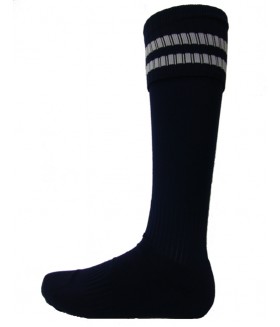 S002 Navy/White Football Socks